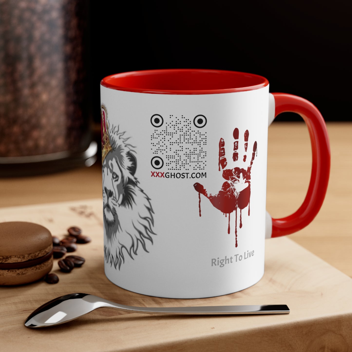 Taza de café decorativa, 11 oz