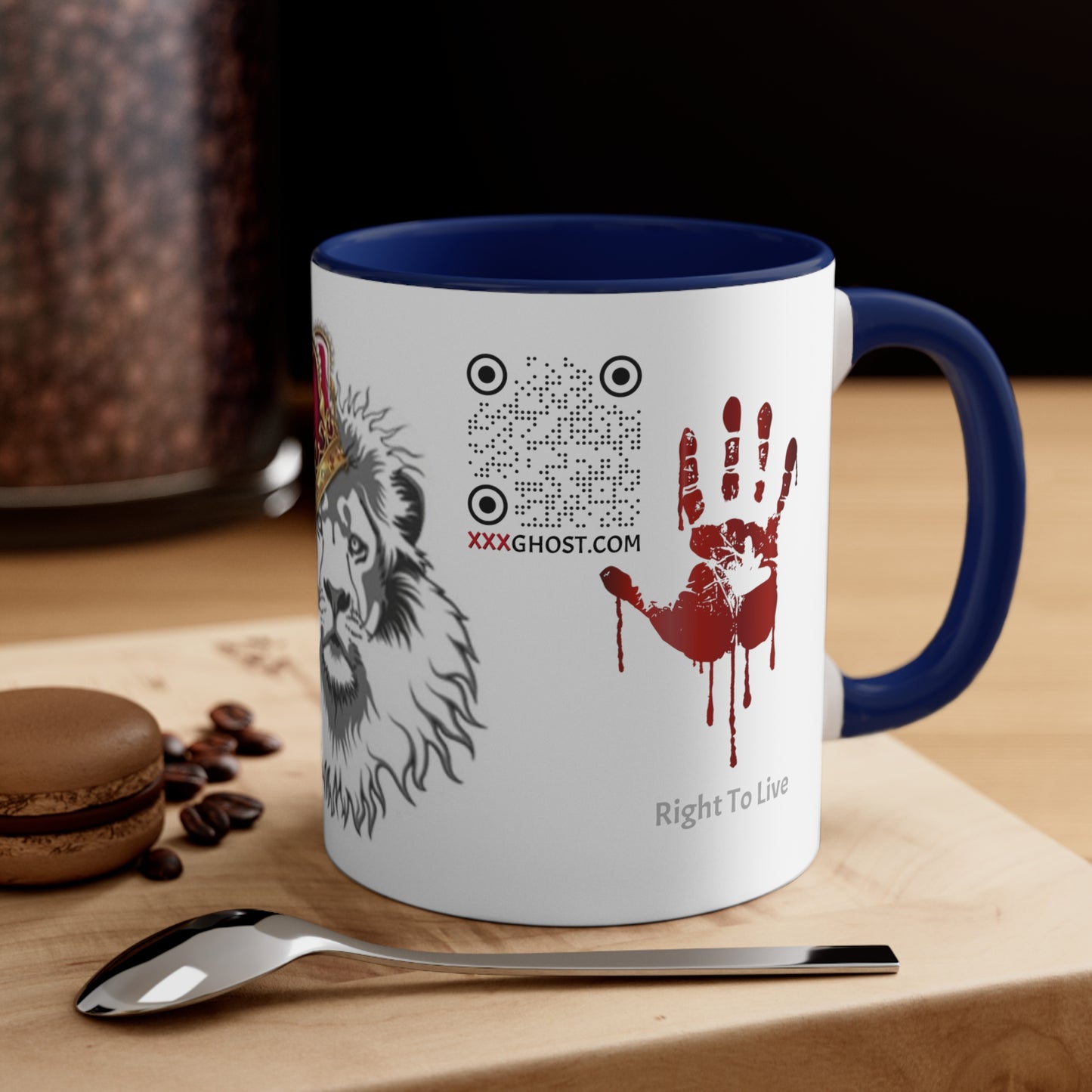 Taza de café decorativa, 11 oz