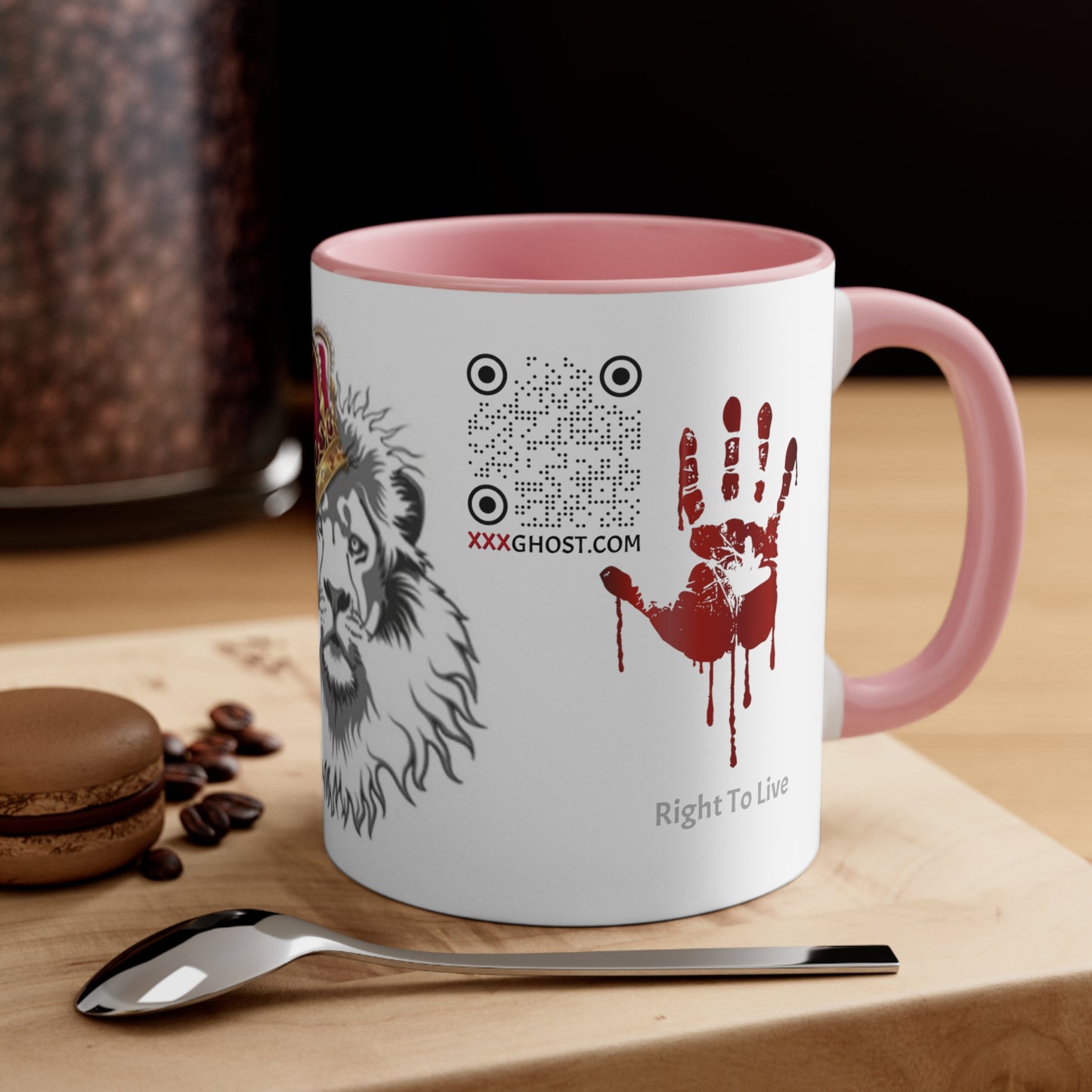 Taza de café decorativa, 11 oz