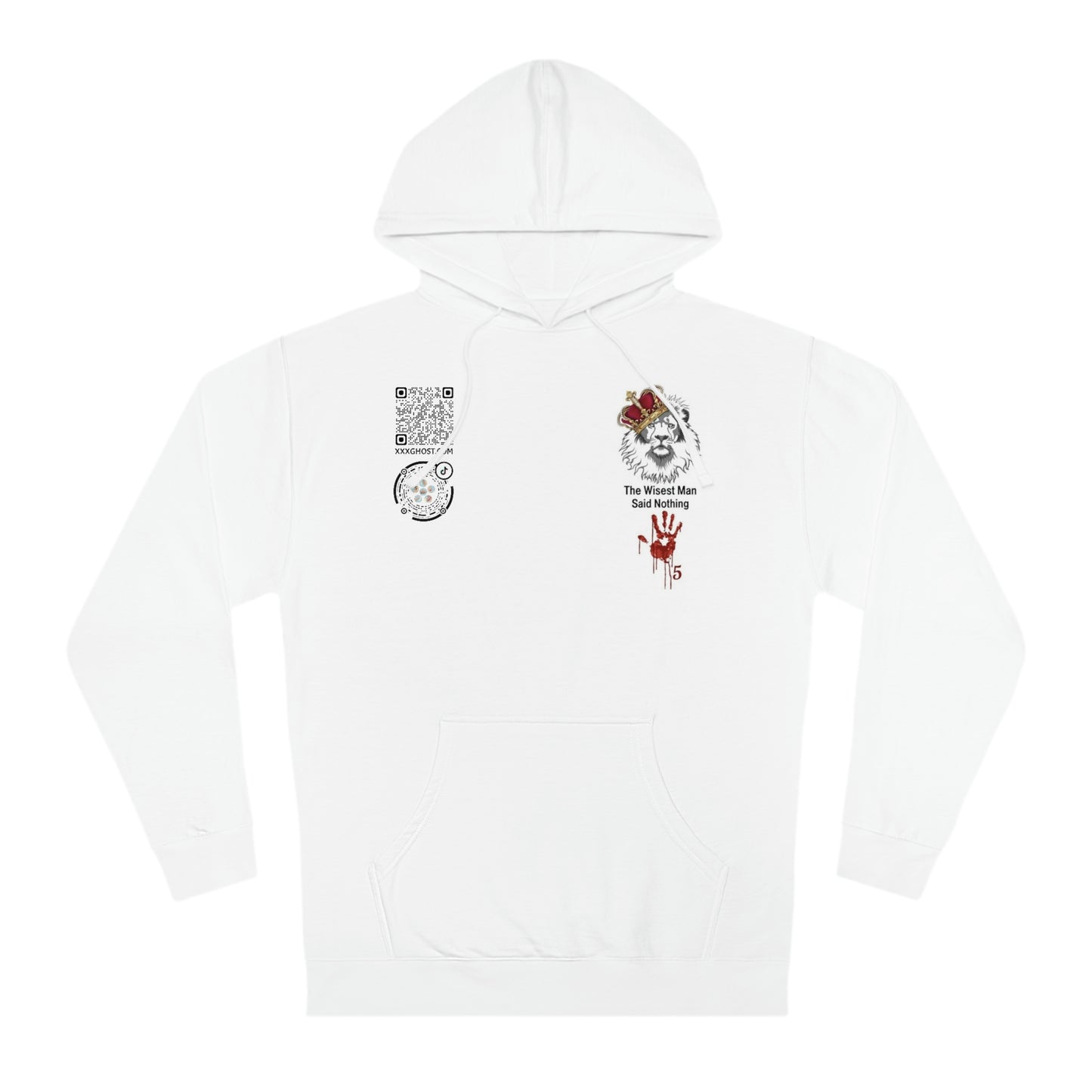 THE GHOST HOODIE - UNIQUE BONUS INTERACTIVE QUICK RESPONSE (QR) CODES INCLUDED | Left To Die Right To Live ™ | The Mind, Body & Soul Collection