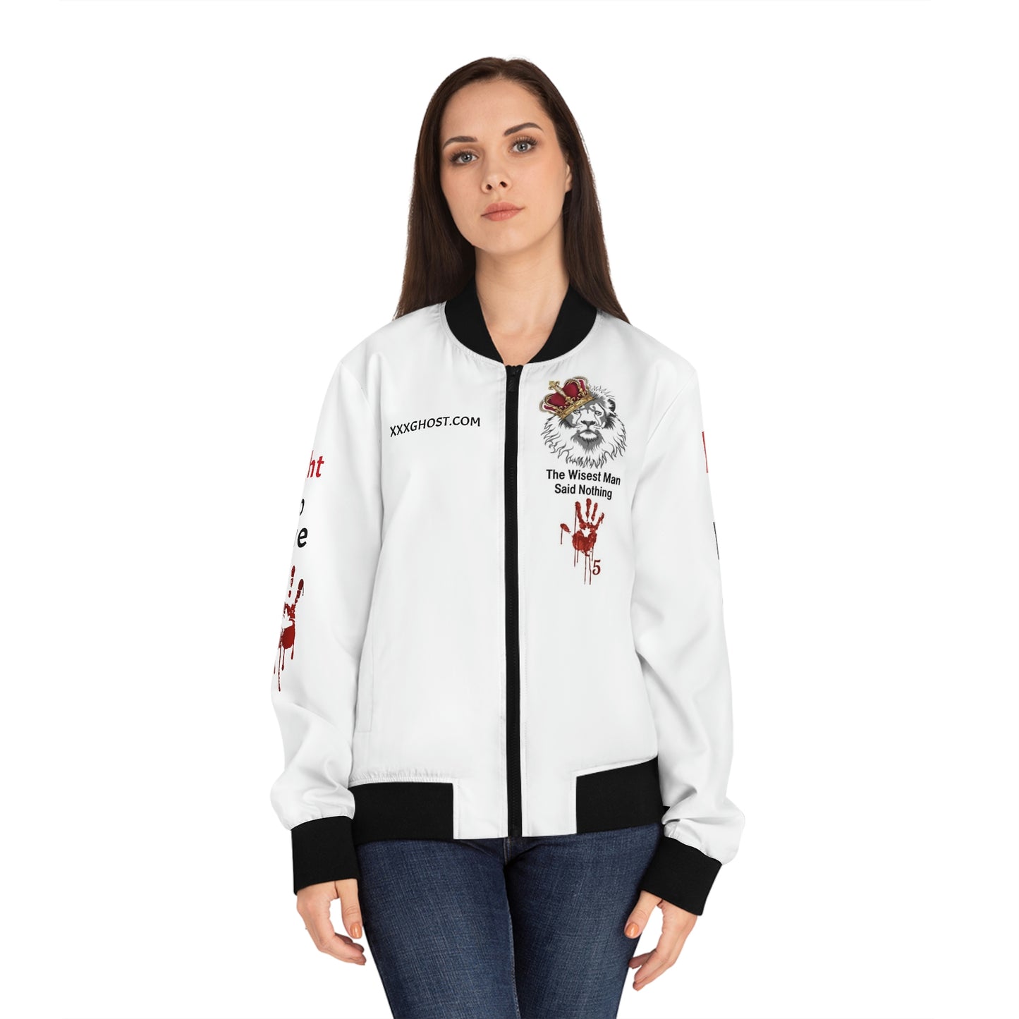 XXXGHOST BOMBER JACKET | Womens | Left To Die Right To Live ™ | The Mind, Body & Soul Collection